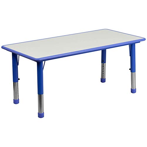 Flash Furniture 23.625''W x 47.25''L Rectangular Blue P...