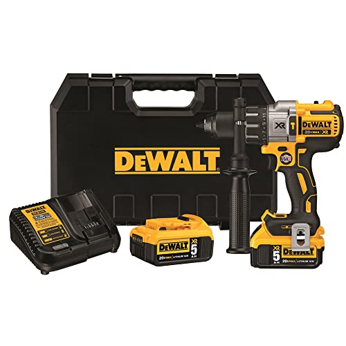 DEWALT 20V MAX XR Hammer Drill Kit, Brushless, 3-Speed,...