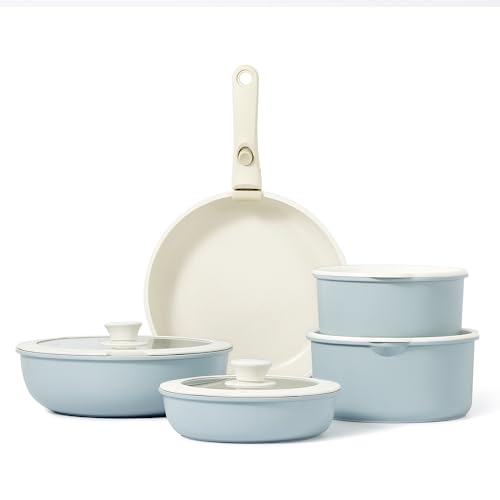 CAROTE Pots and Pans Set, Nonstick Cookware Set Detacha...