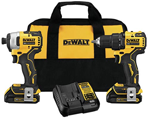 DEWALT ATOMIC 20V MAX* Cordless Drill Combo Kit , Compa...