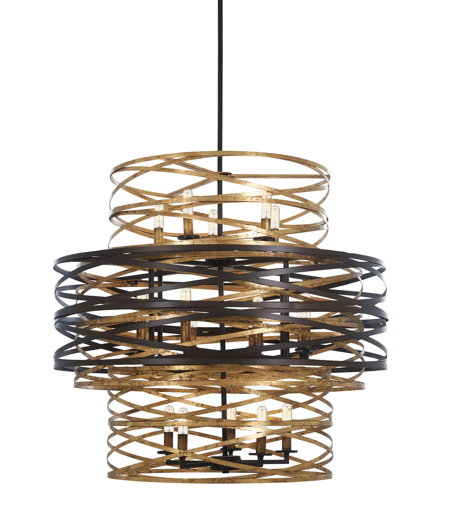 Minka Lavery 4679-111 Vortic Flow 3-Tier Chandel...