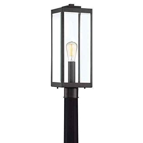 Quoizel WVR9007EK Westover Modern Industrial Outdoor Post Mount Lighting, 1-Light, 150 Watt, Earth Black (21