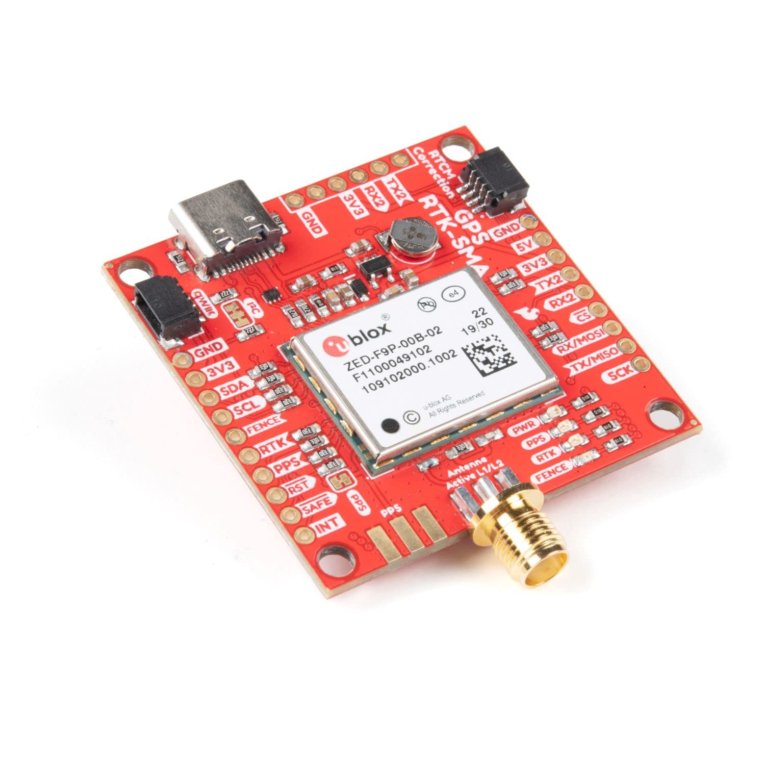 SparkFun GPS-RTK-SMA Breakout-ZED-F9P (Qwiic) - GPS GLO...