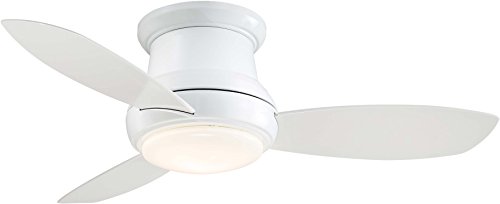 Minka-Aire F518L-WH, Concept II LED White Flush Mount 4...