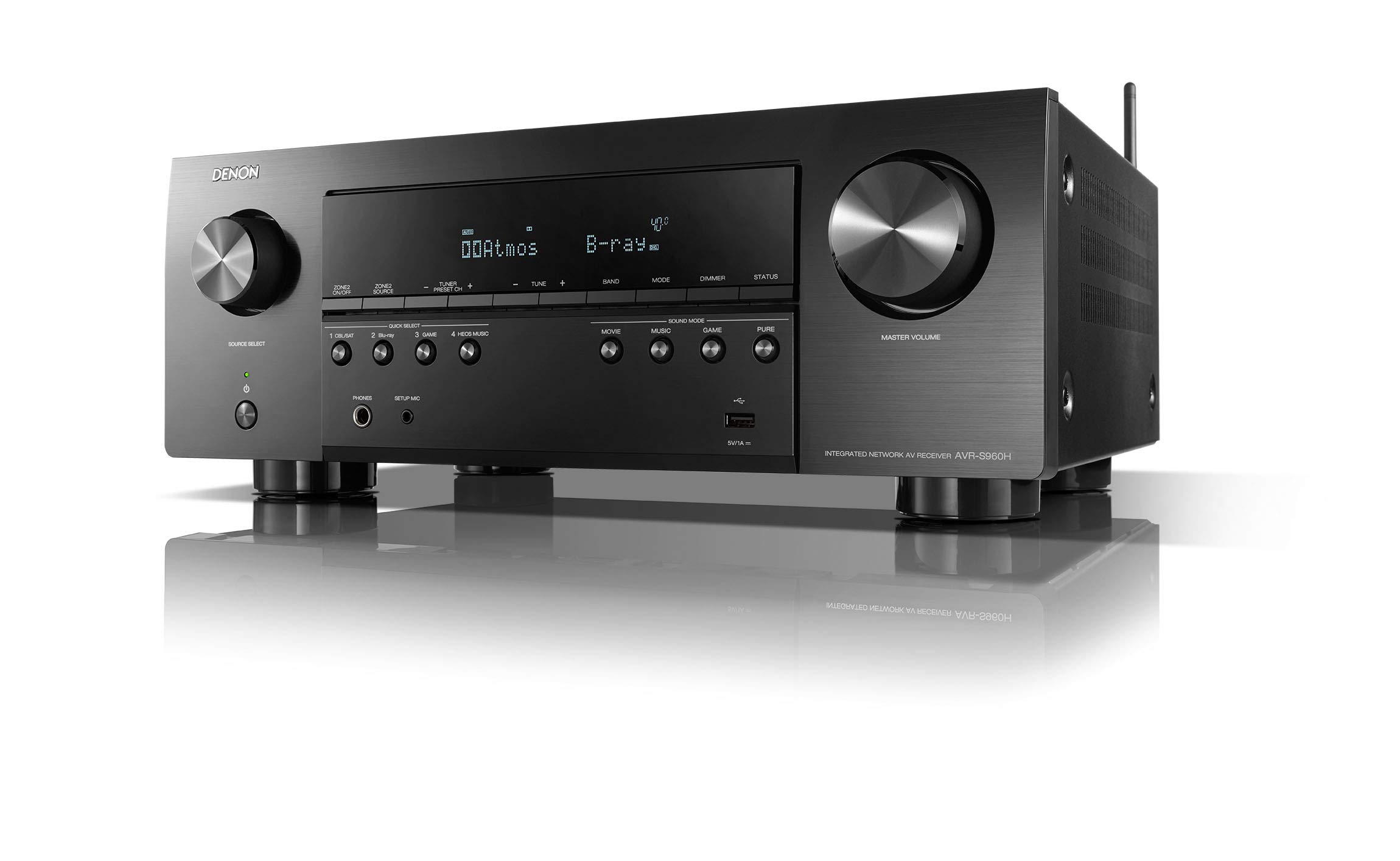 Denon AVR-S970H 8K الٹرا ایچ ڈی 7.2 چینل (90Watt...