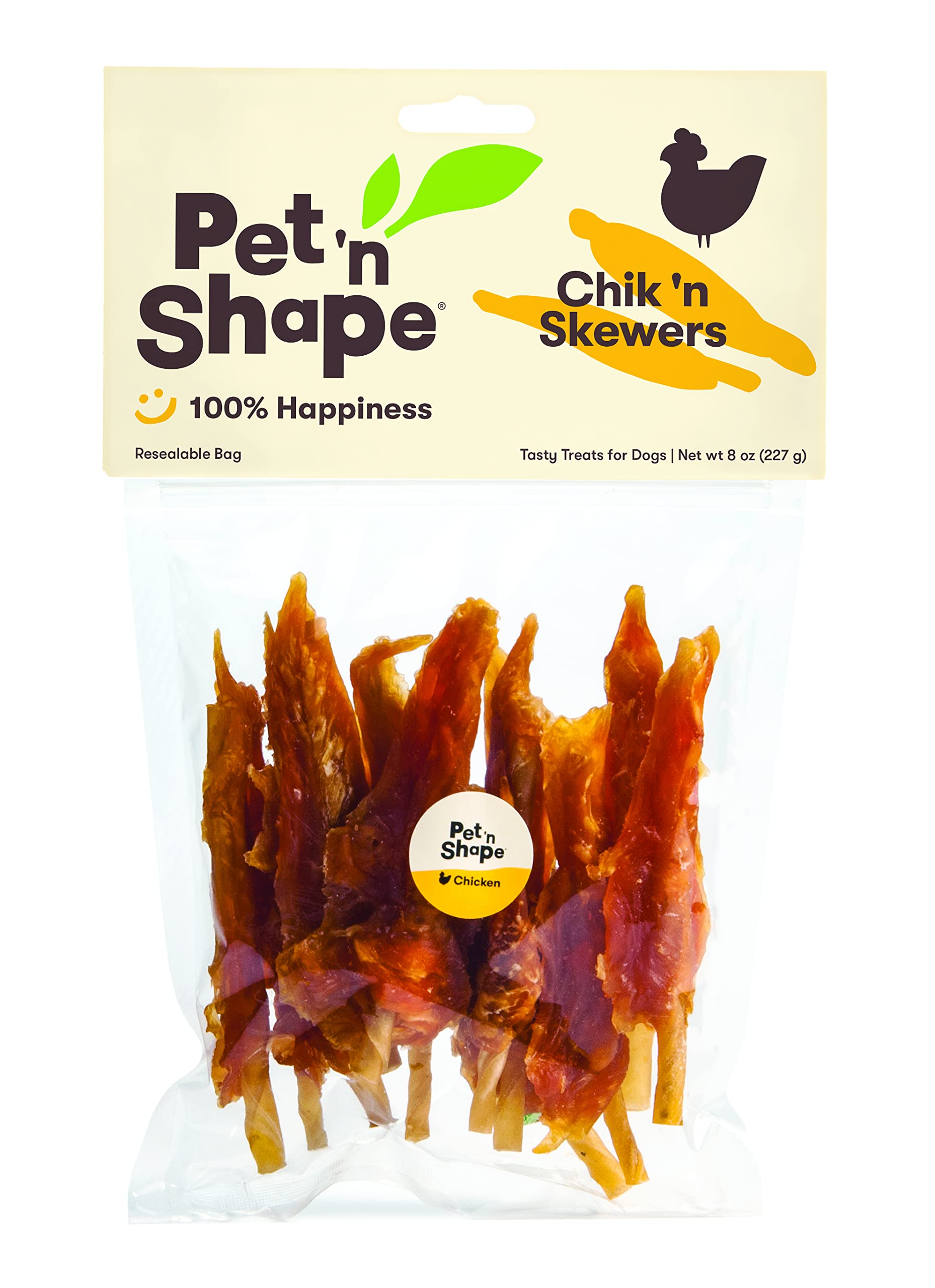 Pet 'N Shape چکن اسکیورز - چکن لپیٹے ہوئے کچے چب...