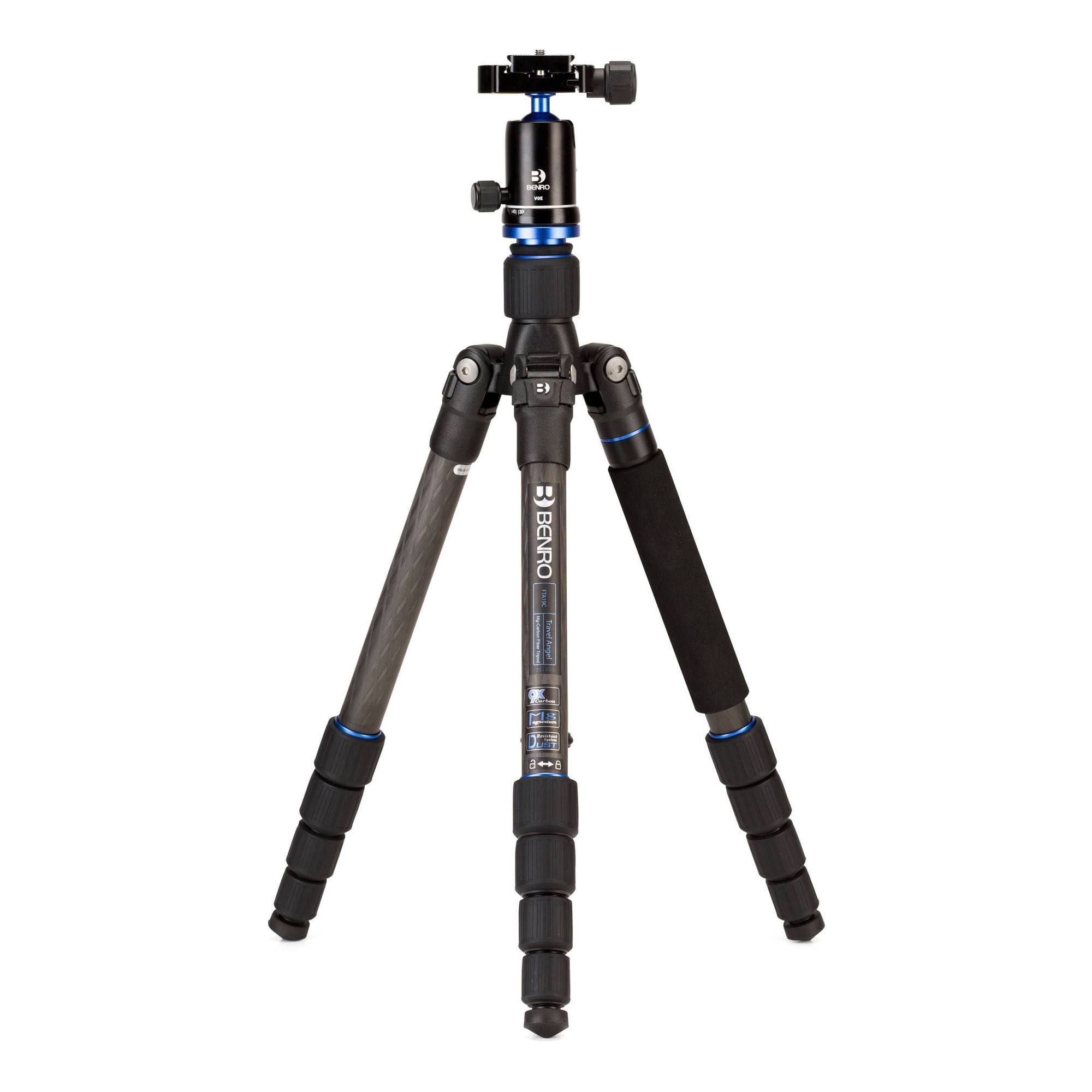 MacGroup Benro Travel Angel 1 Series Carbon Fiber Tripod w/ V0E Ball Head (FTA19CV0)