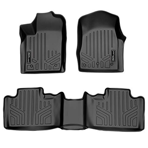 MAX LINER MAXLINER Floor Mats 2 Row Liner Set Black for 2013-2016 Jeep Grand Cherokee or Dodge Durango with Front Row Dual Floor Hooks