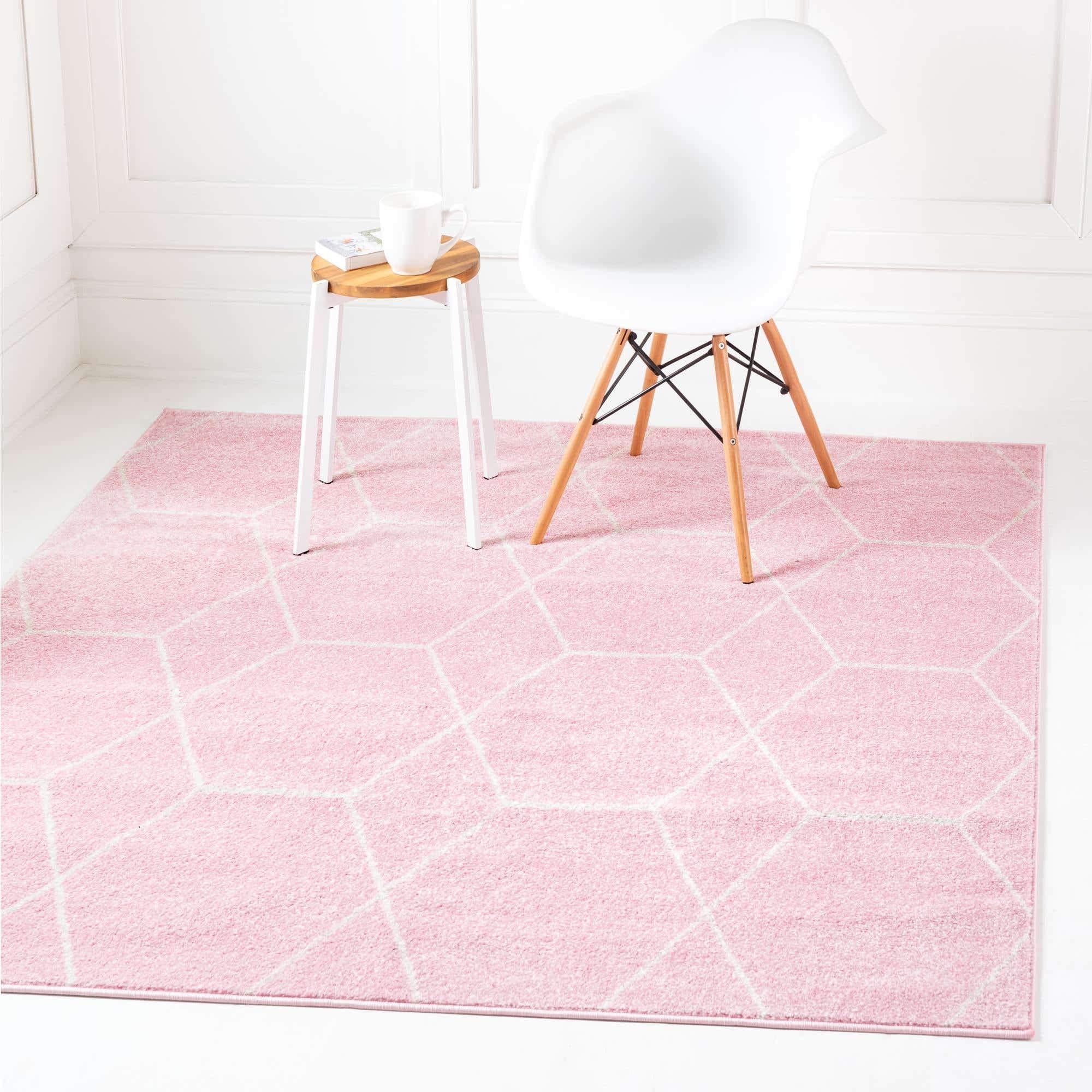 Unique Loom Trellis Frieze Collection Area Rug - Geomet...