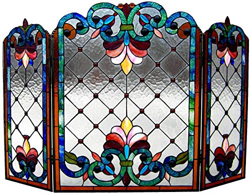 Chloe 3pcs ?????? ??????? 44' ???? Tiffany-Glass Firepl...