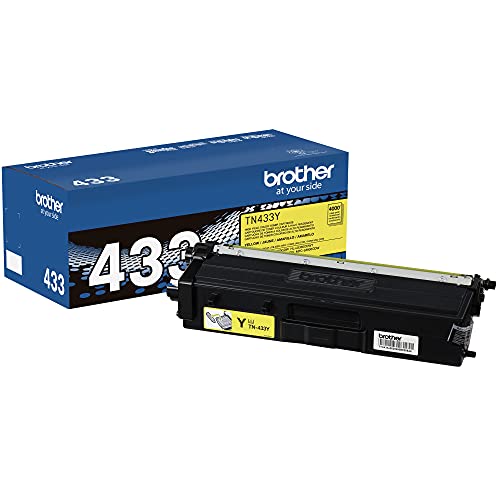 Brother Genuine High Yield Toner Cartridge, TN433Y, Rep...