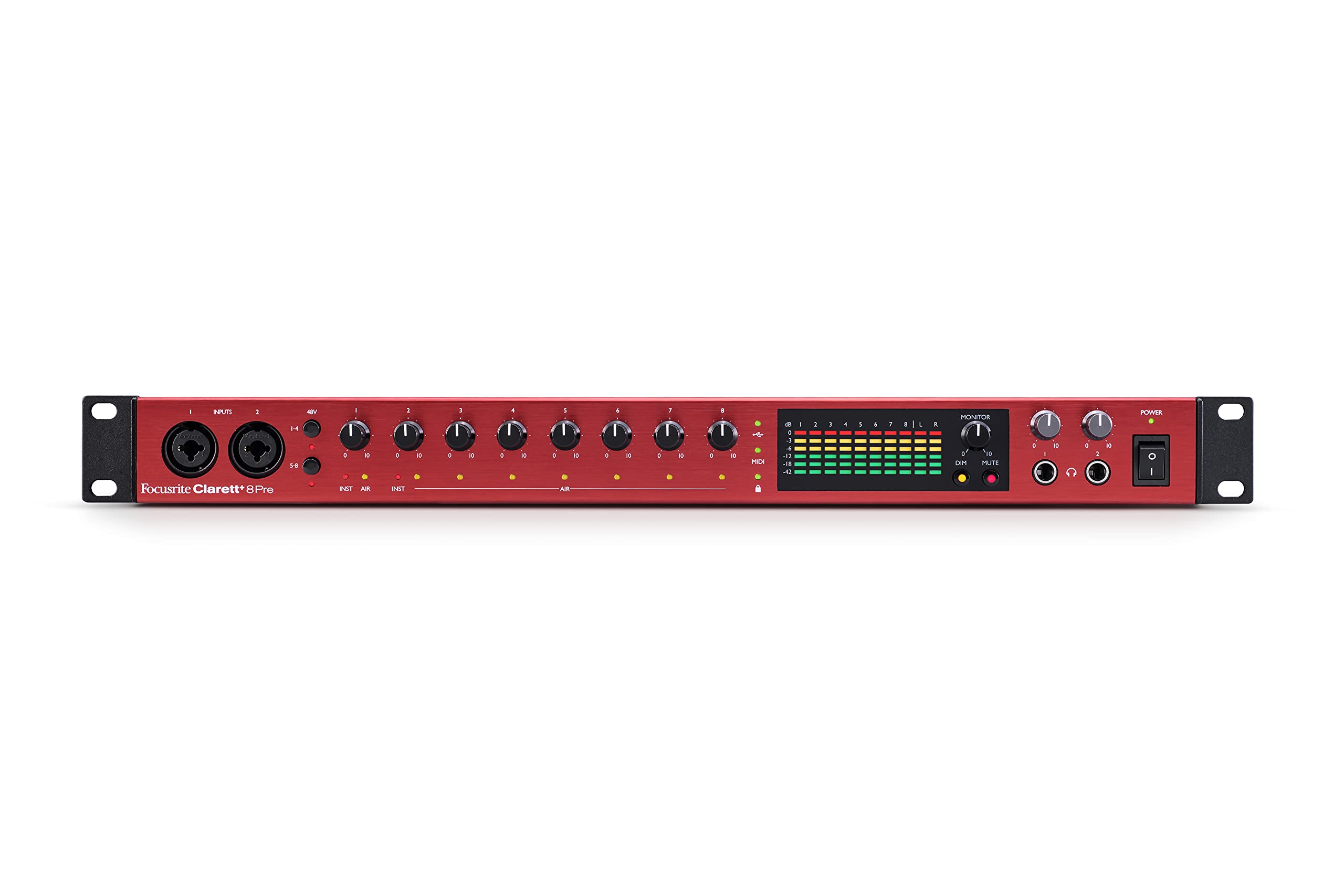 Focusrite Clarett+ 8Pre 18-in / 20-Out USB آڈیو ...