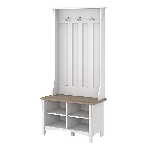 Bush Furniture Salinas Hall Tree with Shoe Storage Benc...