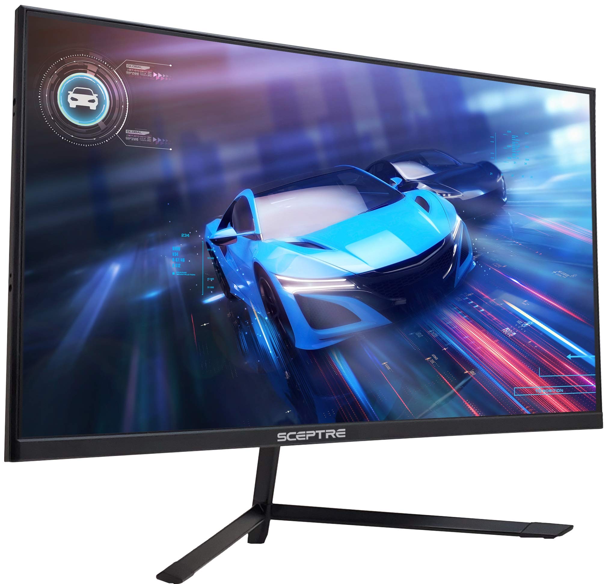 Sceptre 27-inch IPS LED Gaming Monitor 1ms HDMI x3 DisplayPort up to 144Hz AMD FreeSync Premium Build-in Speakers, Edgeless Machine Black (E275B-FPN168)