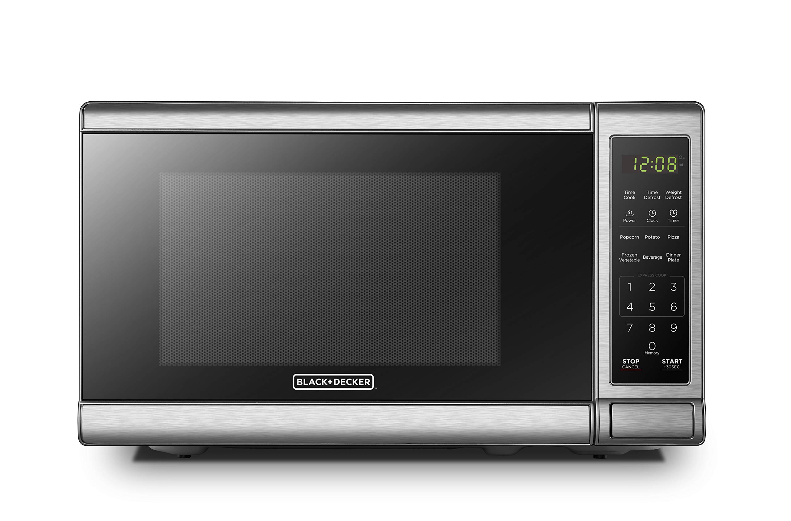 BLACK+DECKER Digital Microwave Oven with Turntable Push-Button Door