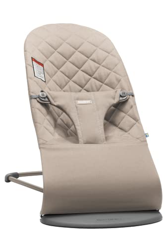 BABYBJORN Bouncer Bliss, Sand Gray, Cotton (006017US)