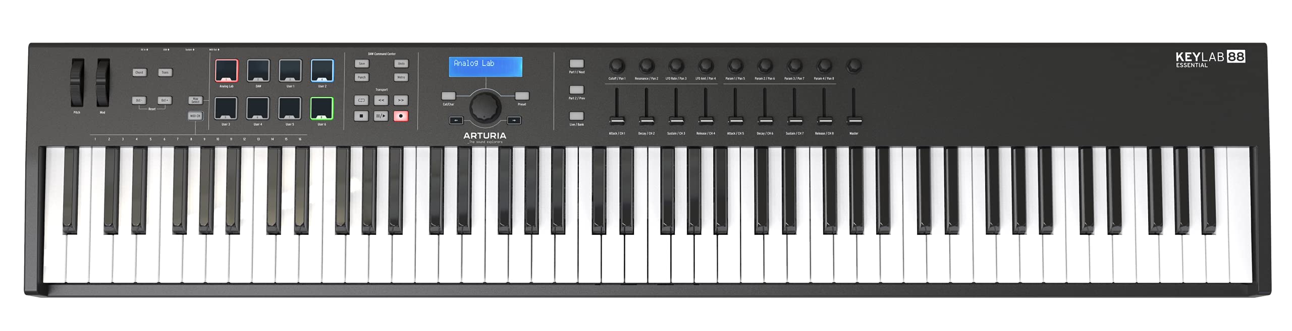 Arturia KeyLab Essential 88 - 88-Key Semi Weighted USB MIDI Keyboard Controller