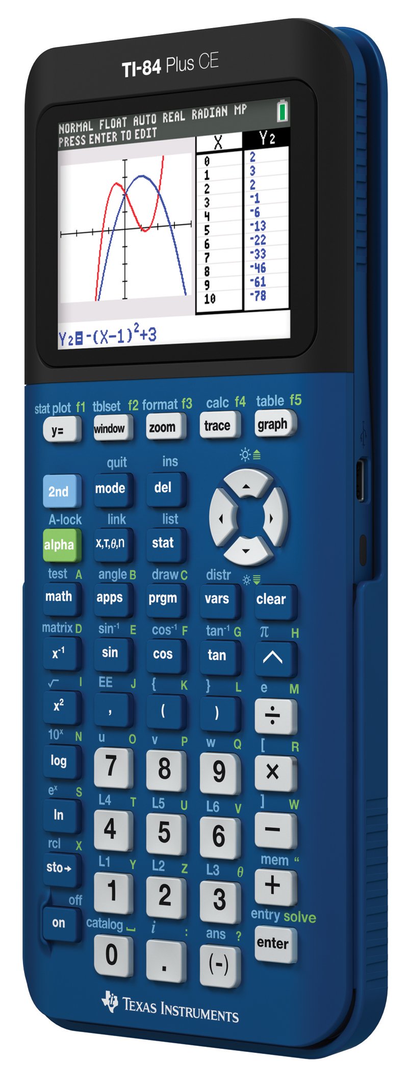 Texas Instruments TI- 84 Plus CE ڈینم گرافنگ کیل...