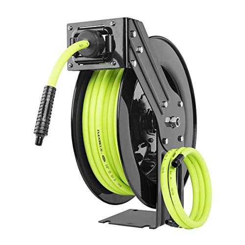 Flexzilla Open Face Retractable Air Hose Reel, 3/8 in. ...