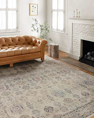 Loloi II Hathaway HTH-01 Printed Navy Multi Vintage Distressed Oriental Area Rug