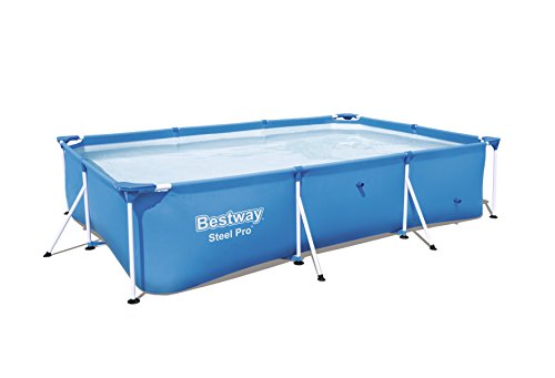 Bestway 56498E Steel Pro Above Ground, 118in x 79in x 26in | Rectangular Frame Pool Only, 118